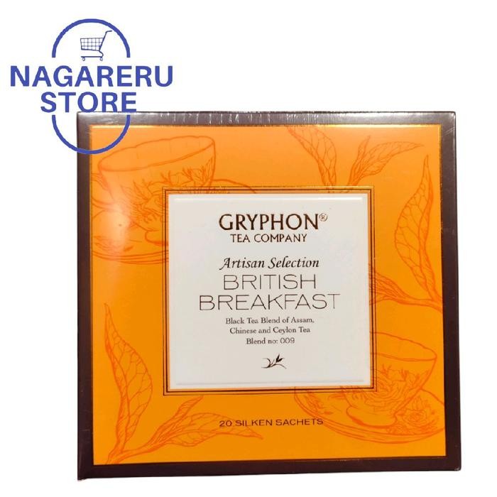 

Gryphon tea company artisan selection british breakfast 20 silken sachets