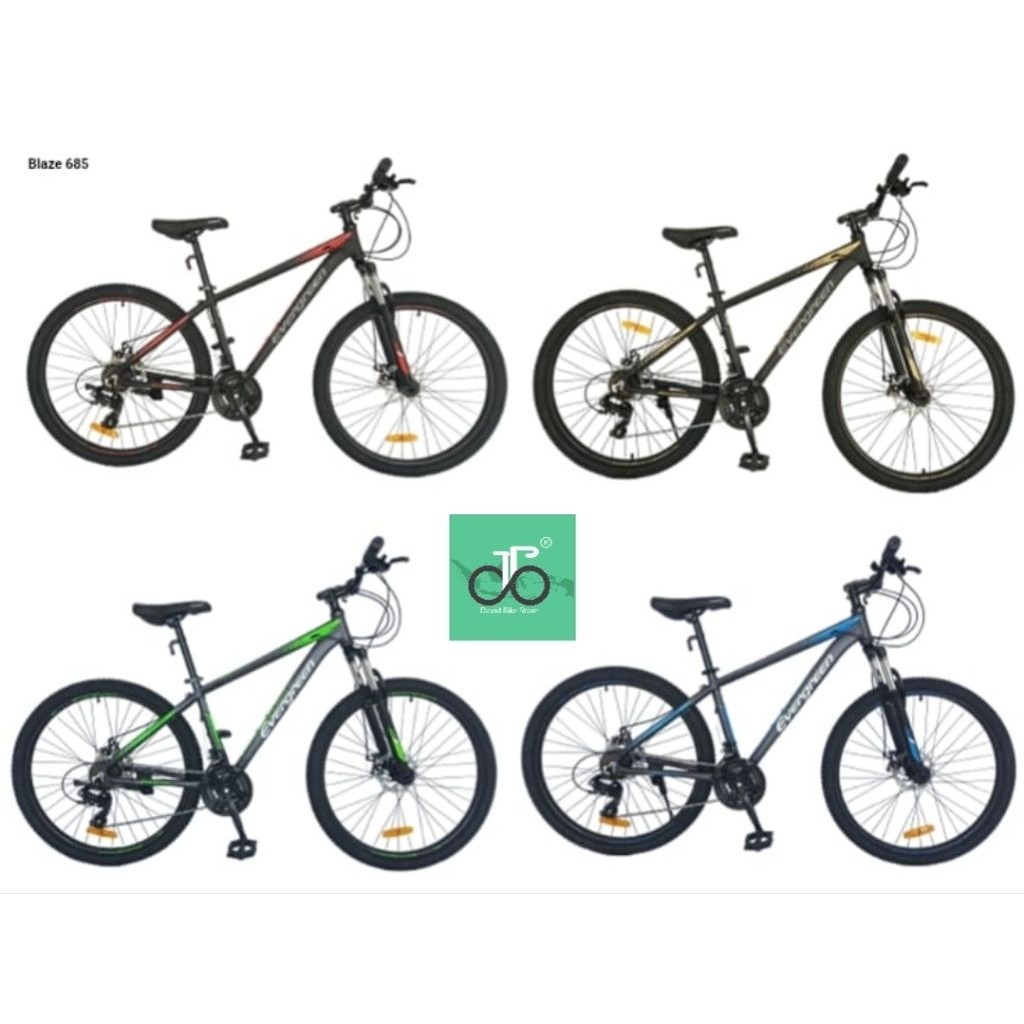 Sepeda MTB 26" Evergreen Blaze 680 TERBARU (alloy ,8x3speed)