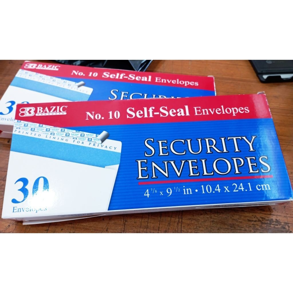 

KKL Amplop Putih Panjang 10,4 x 24,1 cm Isi 30 pcs / pak, Security Envelopes Dari Bazic Products