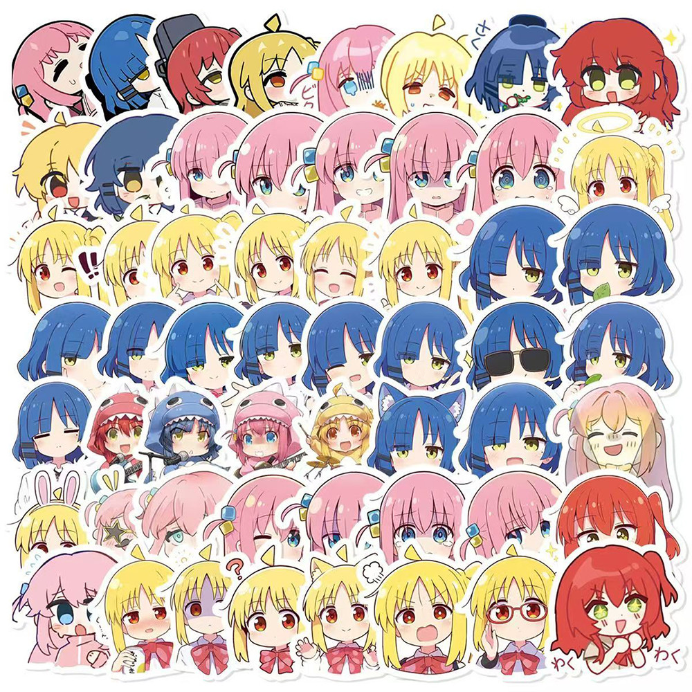 

10/30/60pcs Kawaii Gotoh Hitori Ijichi Nijika Anime Stickers Bocchi The Rock Yamada Ryo Kita Ikuyo Cartoon Sticker Decoration