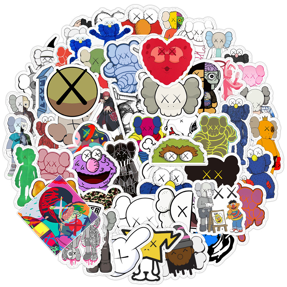 

60Pcs Cool Fashion Brand Logo Stickers DIY Skateboard Laptop Luggage Bike Motorcycle Phone Car Sticker Decals