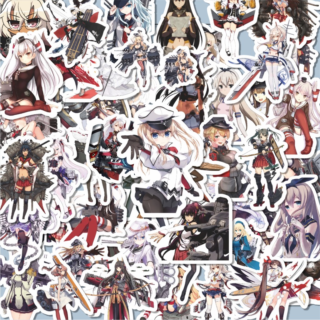 

100PCS Lucu Stiker Anime Game Series Kantai Collection Character 8 Stiker Aesthetic Stiker Anti Air Stikers Berperekat Waterproof sticker decal buat Motor Helm Buku Journal Koper Casing HP Laptop Botol Minum Hadiah anak