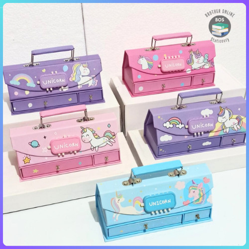 

BOS Kotak Pensil Karton+Kode Kunci/Tempat Pensil/ Pensil Case Code Pin