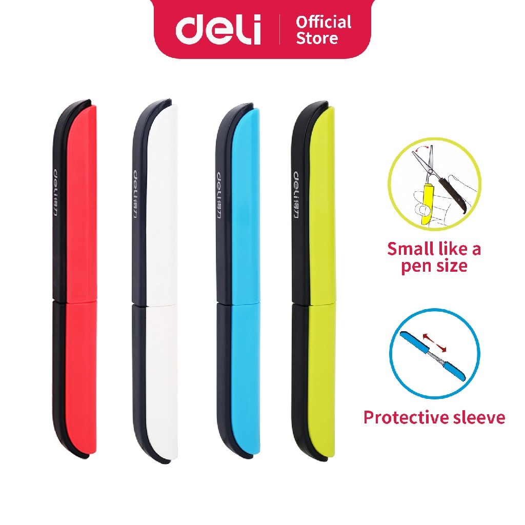 

Deli Gunting Mini Stainless Steel tahan lama ada pelindung lengan aman digunakan 600