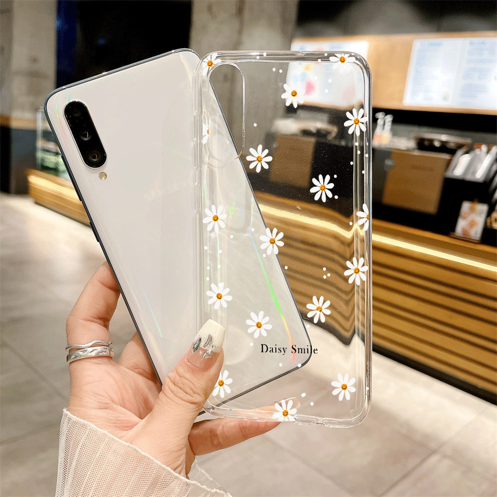 3D Printing Daisy Pattern Soft Casing Case For Samsung Galaxy A6 A6 Plus A7 A8 A9 2018 A21 A31 A51 A