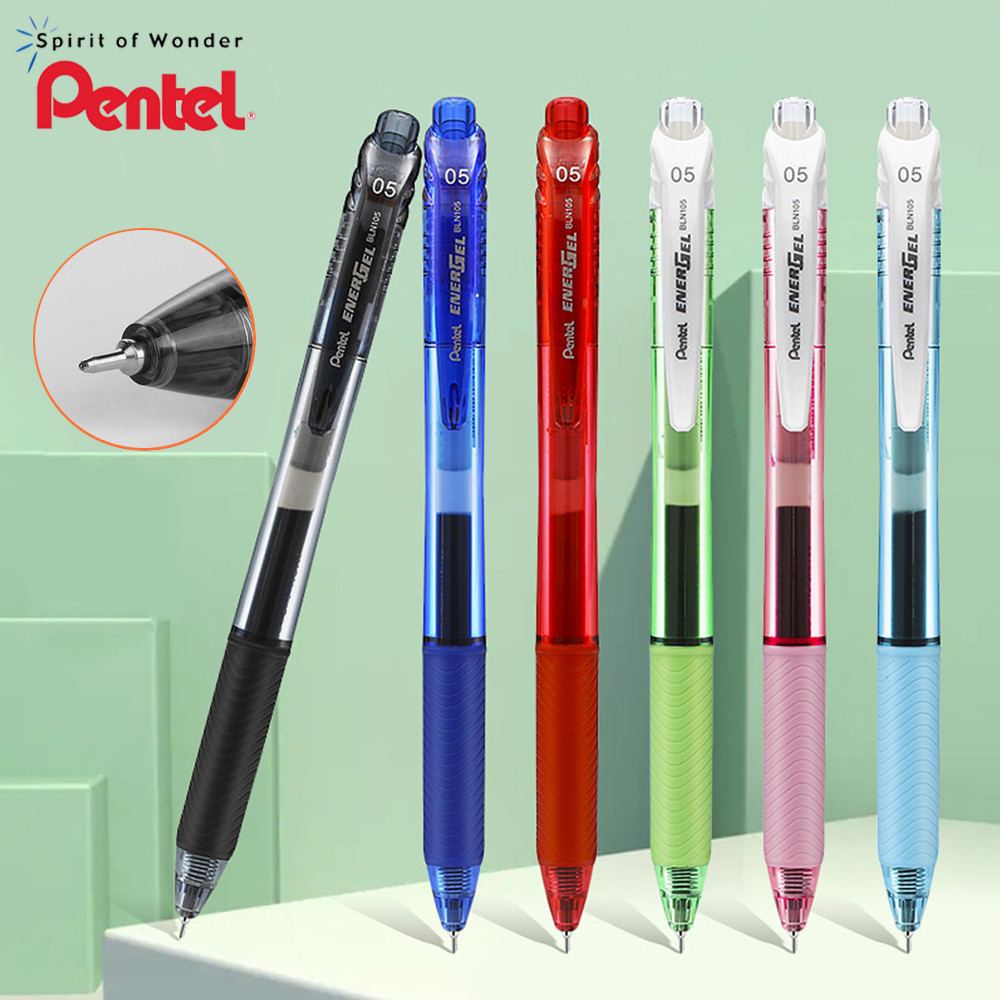 

1pcs Japan Pentel Energel Gel Pen Quick Drying BLN-105 Half Needle Pen Tip for Writing Signature 0.5mm School Office Stationery