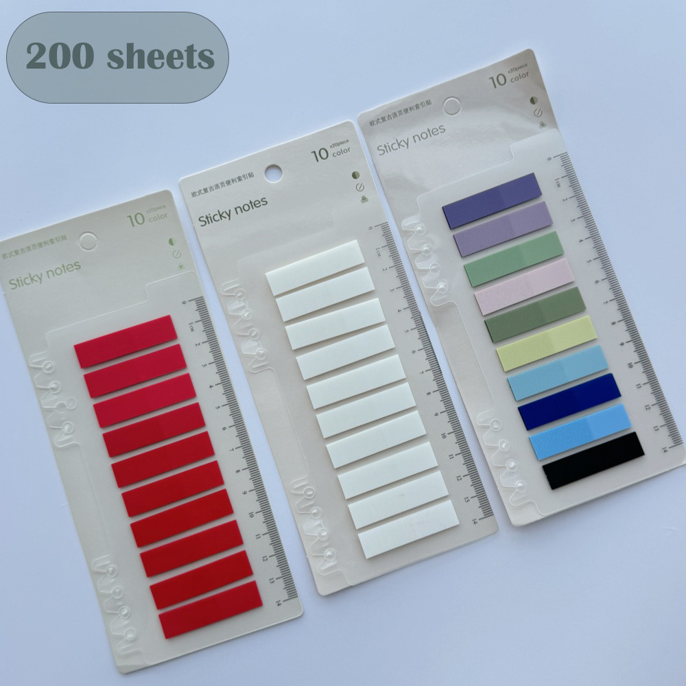 

200pcs Index Sticky Note Tabs Writable Page Marker for Book Annotations Transparent Calendar Marking Labels Office Supplies
