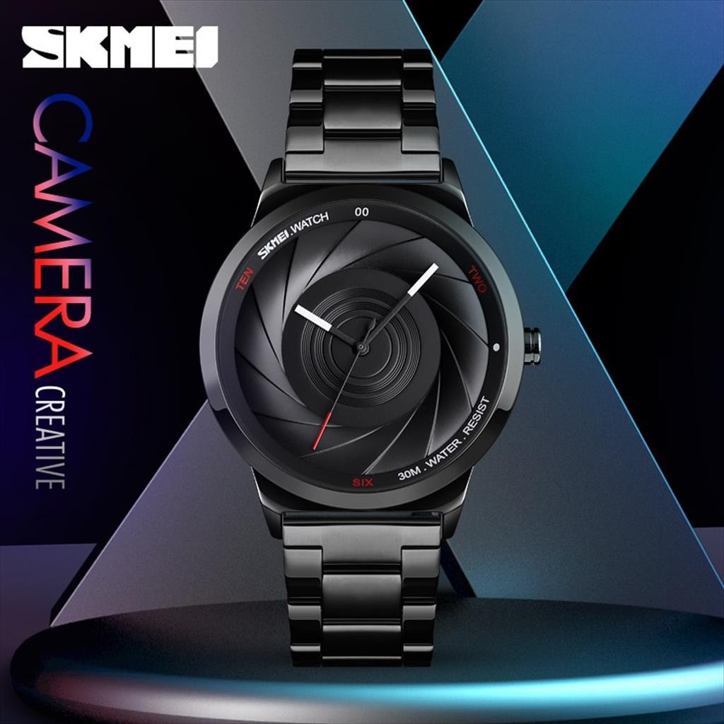 Jam Tangan Pria SKMEI 9210 (Besar) Jam Tangan Stainless Analog (Water Resist 3ATM) Original SKMEI