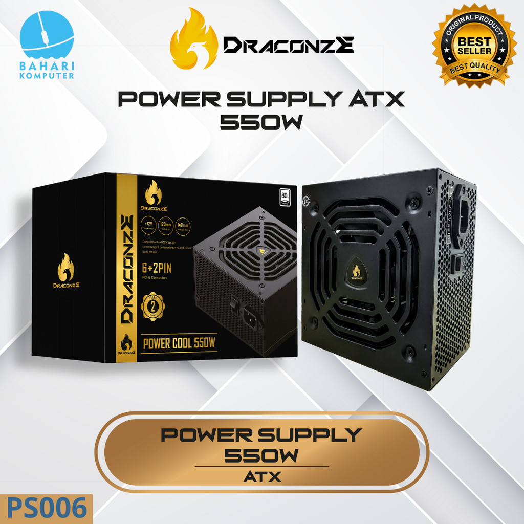 PSU Dragonze 500Watt Gaming | PSU Gaming 550W