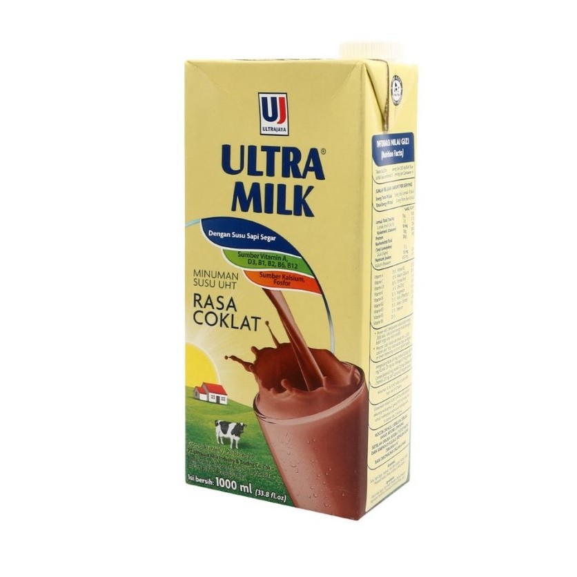 

Ultra Susu Cair UHT Steril Chocolate tpk 1000ml