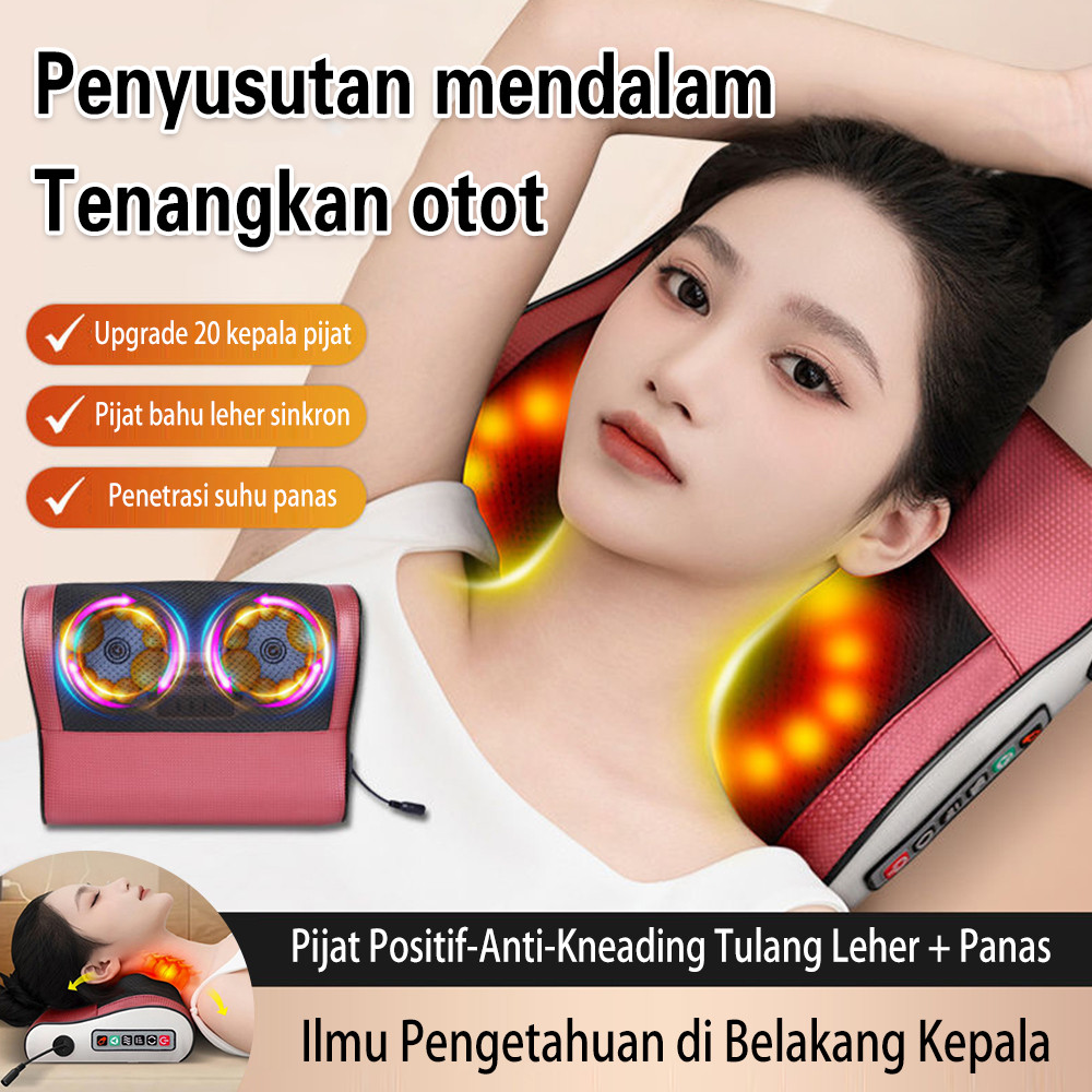 Pijat Bantal Portable Terapi Leher Massage Punggung Tulang Dan Bahu Belakang