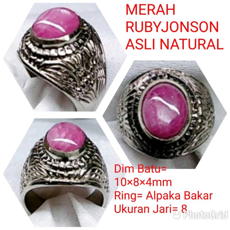 CINCIN BATU MERAH RUBY JONSON NATURAL