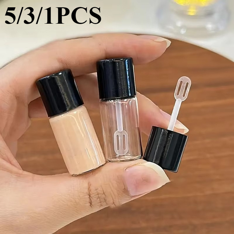 

5/3/1PCS Mini Refillable Bottles Liquid Foundation 4ml Subpackage Travel Empty Bottle Mini Digging Spoon Glass Cosmetics Tools