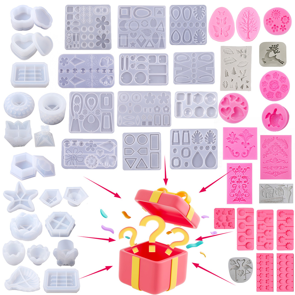 

Silicone Mold Blind Box,Random Epoxy Resin Moulds Blessing Bags, Random Silicone Mold For Handmade DIY