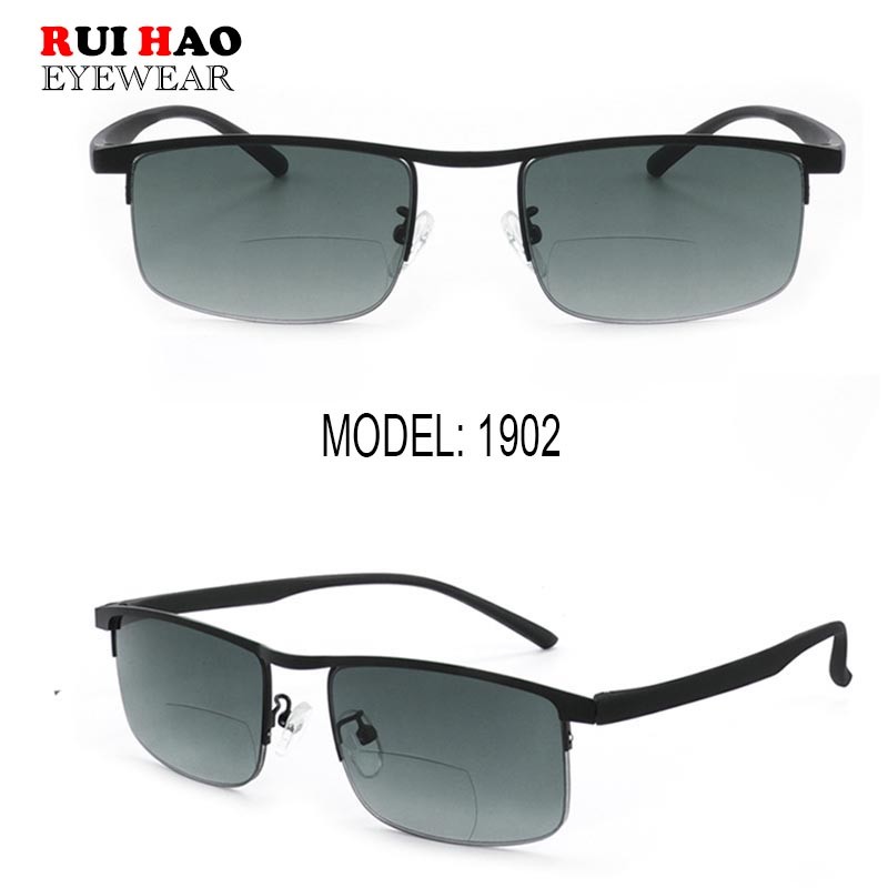 Bifocal Glasses Reading Presbyopia Eyeglasses Grey Bifocal Sunglasses Suitable for Outdoor Use