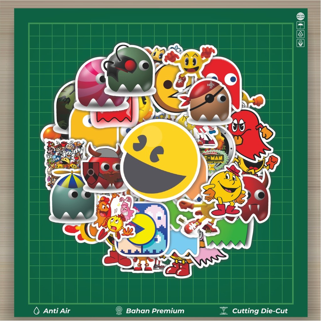 

HOT 50 PCS STIKER Stiker Game Series Pacman Stiker Fashion Cars Decal Dingin Kartu Album Custom Vinyl Anti Air- Sticker Aesthetic Buku Journal Koper Casing HP Tablet Laptop Helm Motor Botol Minum