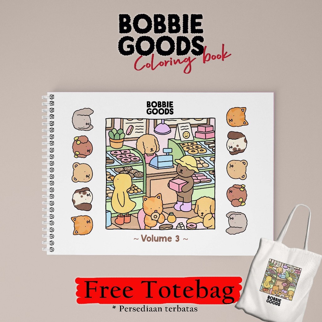 

Bobbie Goods Coloring Book Volume 3 - Free Totebag