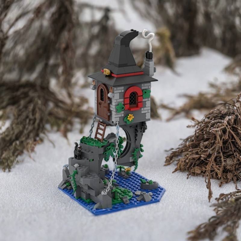 

397PCS MOC Witch's Tensegrity Hut Building Blocks Set, Limited Edition Model, Creative DIY, Collector's Magic Architecture!