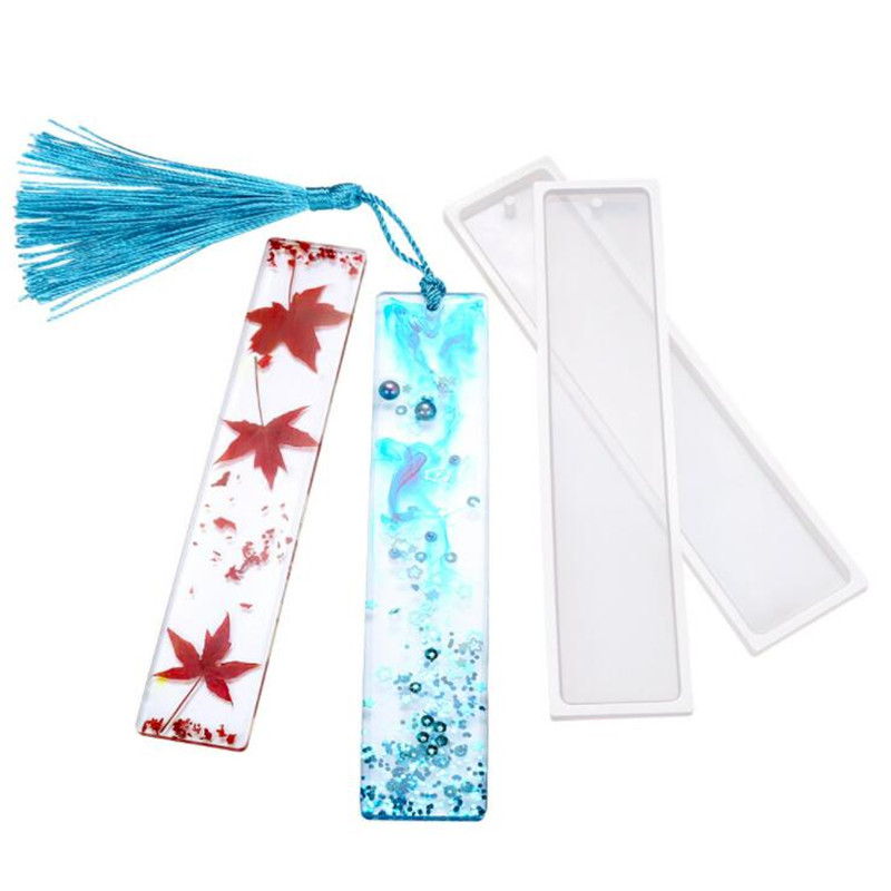 

Rectangle Silicone Bookmark Mold, DIY Bookmark Mould Making Epoxy Resin Jewelry DIY Craft Silicone Transparent Mold