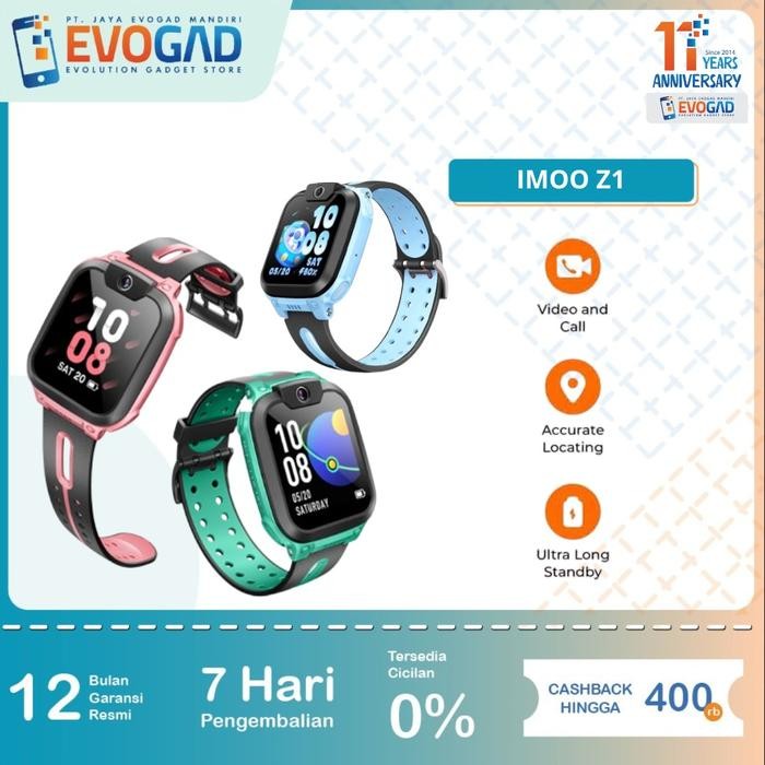 Imoo Watch Phone Z1 Water Resistance HD Camera | Garansi Resmi Imoo Indonesia 1 Tahun - Pink, +Hydro
