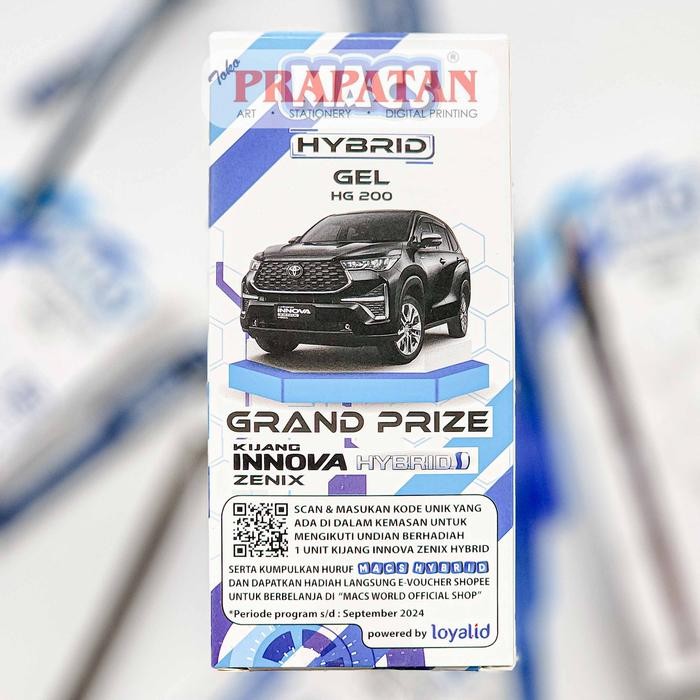 

Macs Hybrid Gel Pen 0.5mm | 1 BOX ISI 12PCS | Pena Jel | Pulpen - HG100 1BOX, BLACK