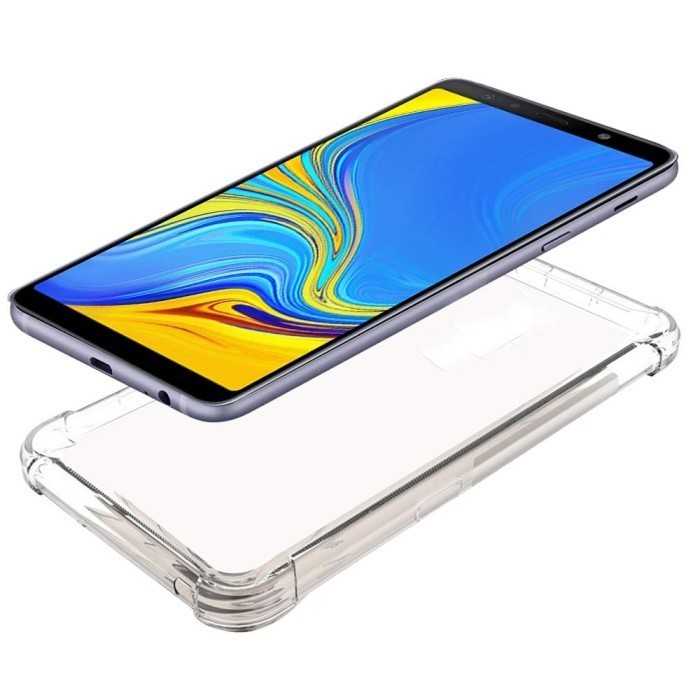 CASING SAMSUNG A7 2018 A750 SOFT ANTICRACK BENING CRYSTAL CLEAR BUMPER JELLY ANTI SHOCK