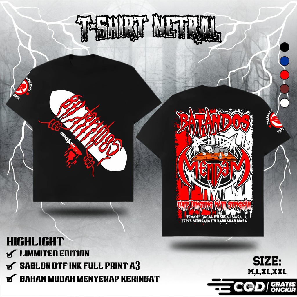 Kaos Netral Batandos Mendem Desain Terbaru By Cozy.Distro2 AB4