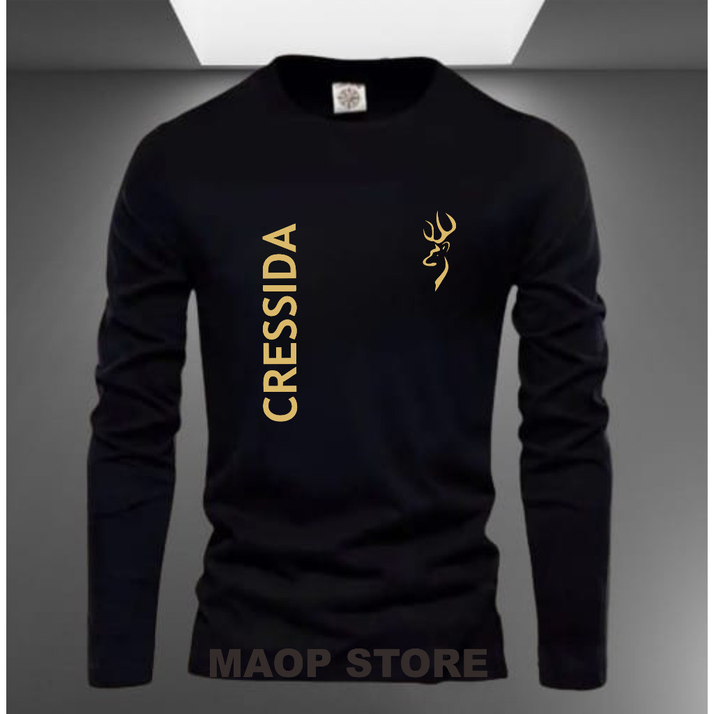 Kaos Lengan Panjang Koas Pria Wanita Kaos Distro Lengan Panjang CRESSIDA Kirikanan Gold