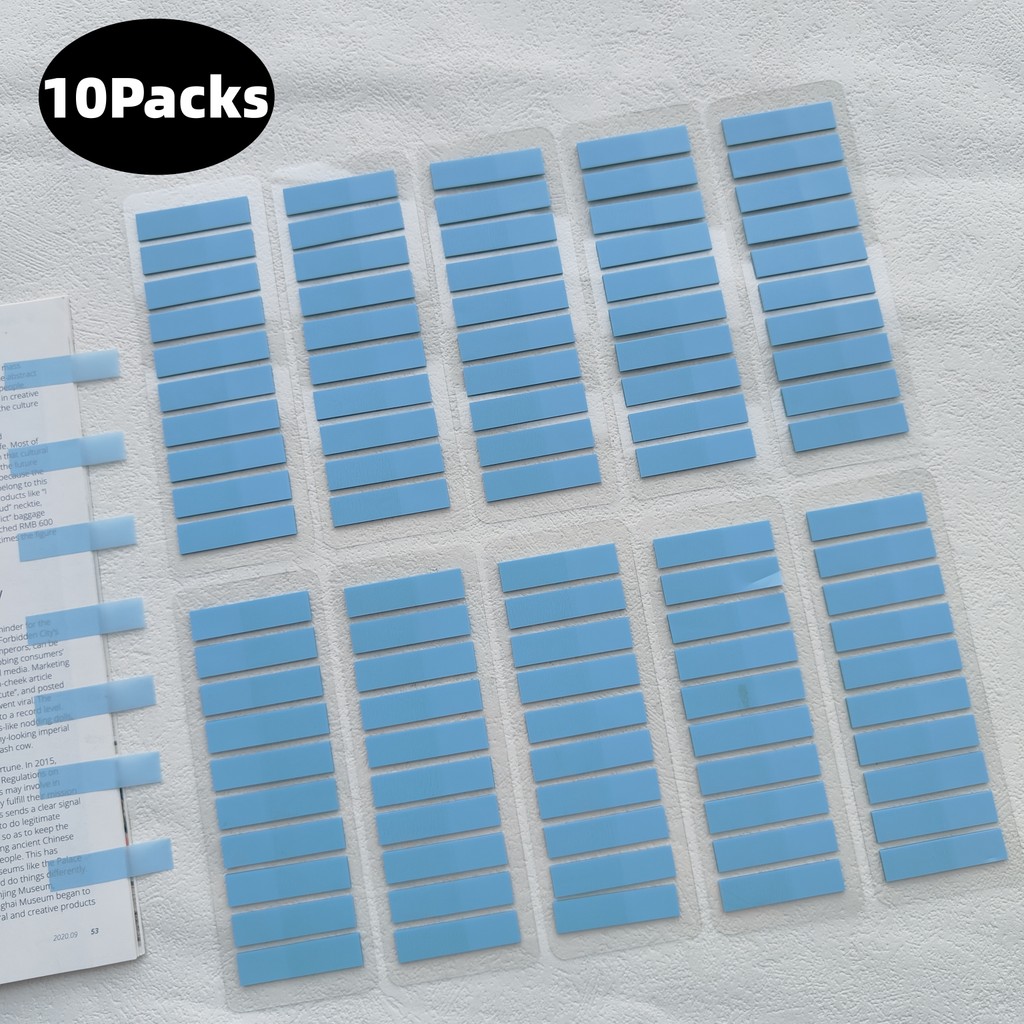 

10Packs 2000Sheets Sticky Notes Self-Adhesive for Books-Reading Annotation Notepad Bookmarks Memo Pad Index Tabs