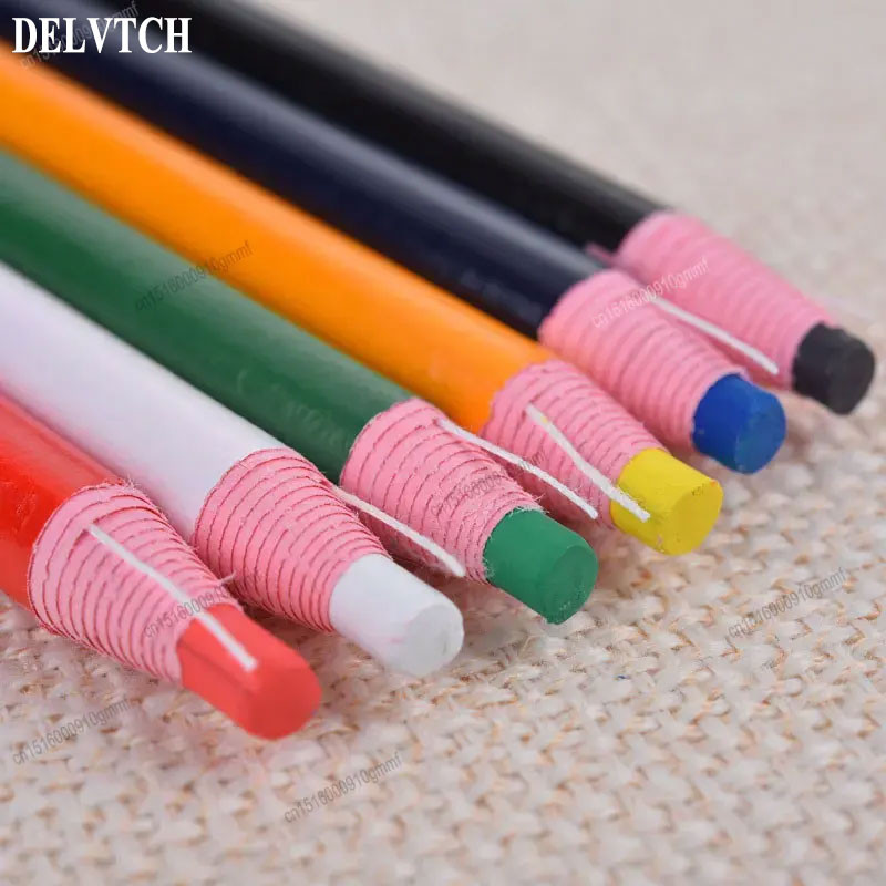 

6 Colors Set Peel-Off Paper Roll Crayon Pencil For Cloth Leather Metal Glass Ceramics Wood Line Positioning Marking Art Drawing