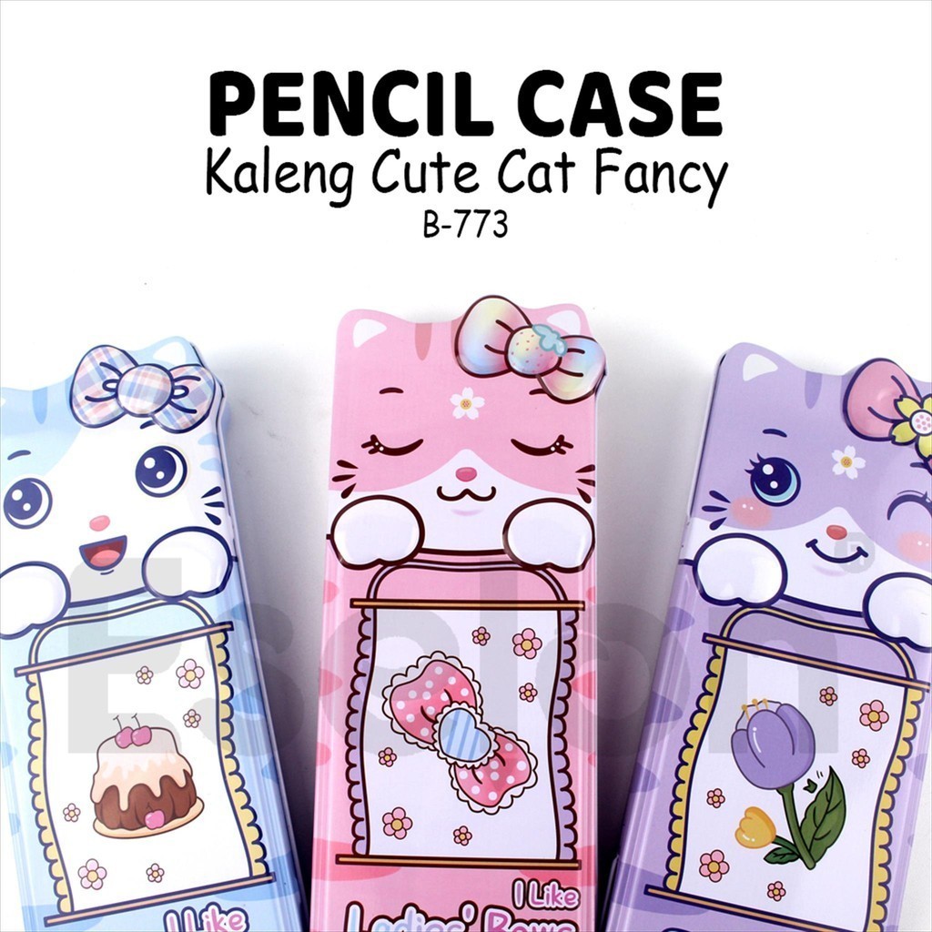 

❤️️Kotak Pensil Kaleng CAT BUNGA B-773 / Tempat Pensil XIAOLINGJING❤️️