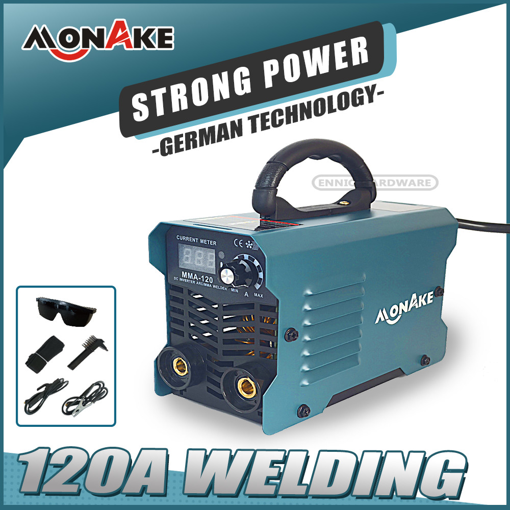 MONAKE Alat Jerman Mesin Travo Las Listrik Inventer  Welding Machine listrik 450 watt MMA 120A IGBT 