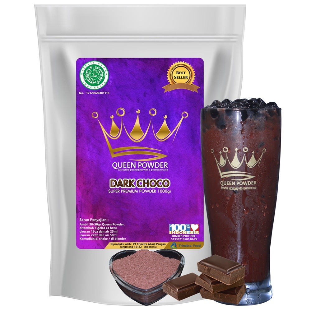 

Bubuk Minuman Queen Powder Super Premium Rasa Dark Choco 1Kg