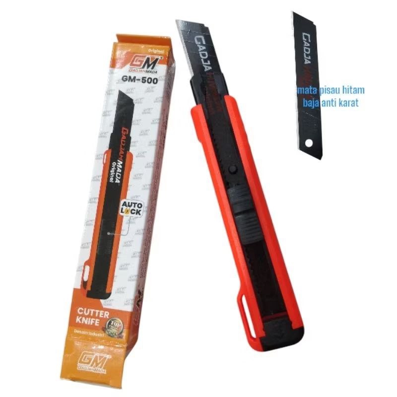 

Pisau Cutter Hitam Gadjah Mada ORIGINAL GM 500 - Toserbazaar