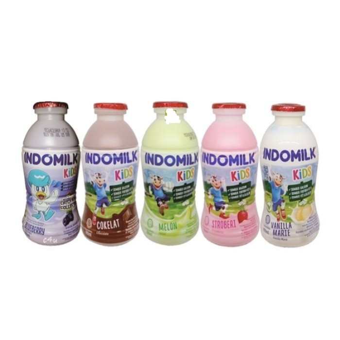 

Susu Cair Indomilk | Varian Coklat/Strawbery/Vanilla/Melon/Bluebery | Kemasan Botol 190ml