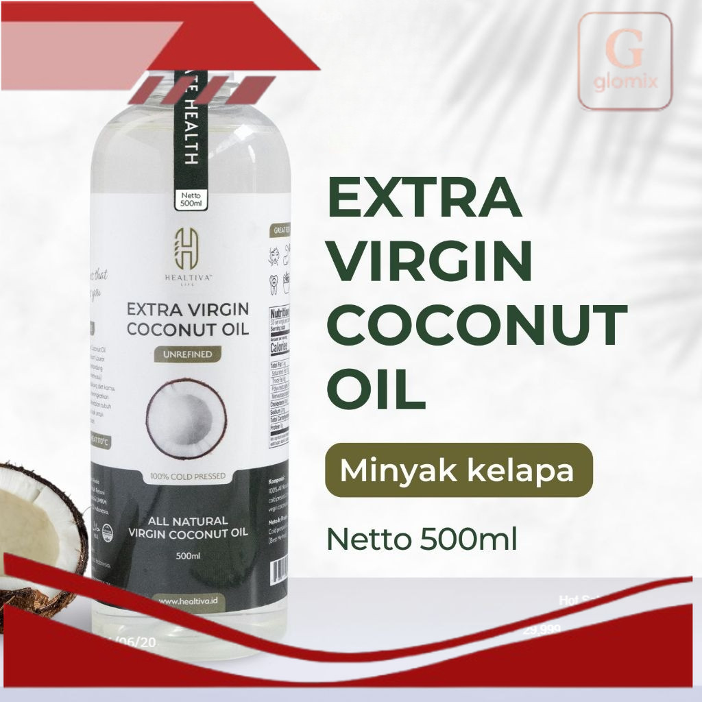 

TERLARIS !!! HEALTIVA Minyak VCO Original 500ml / Extra Virgin Coconut Oil Minyak Kelapa Murni 100% Coconut Oil