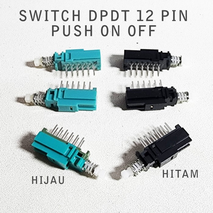 (EP)  Switch DPDT 12 Pin Switch 2x6 PUSH ON OFF SAKLAR TEKAN