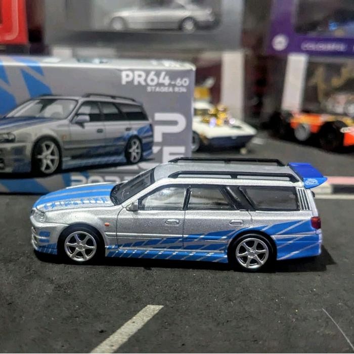 EX99... Diecast PopRace Pop Race Nissan Skyline GTR R34 Stagea Brian Livery