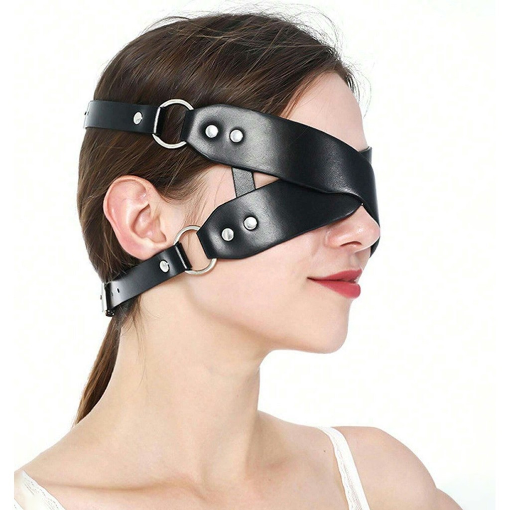 [MF002] X Mask for Cosplay Penutup mata tidur bahan kulit pu Topeng Halloween