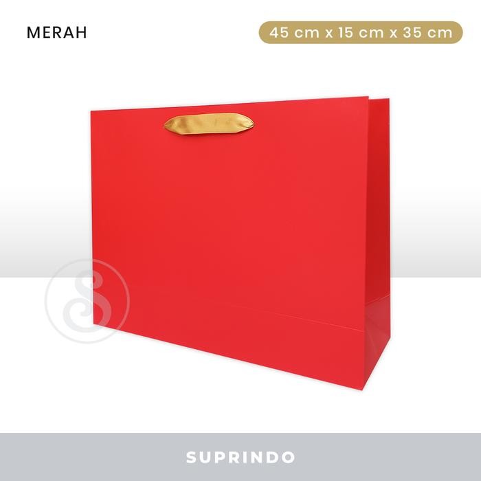 

Sale Premium Paperbag JUMBO/Kantong kado uk. P45 x L15 x T35 cm - Merah Terlaris