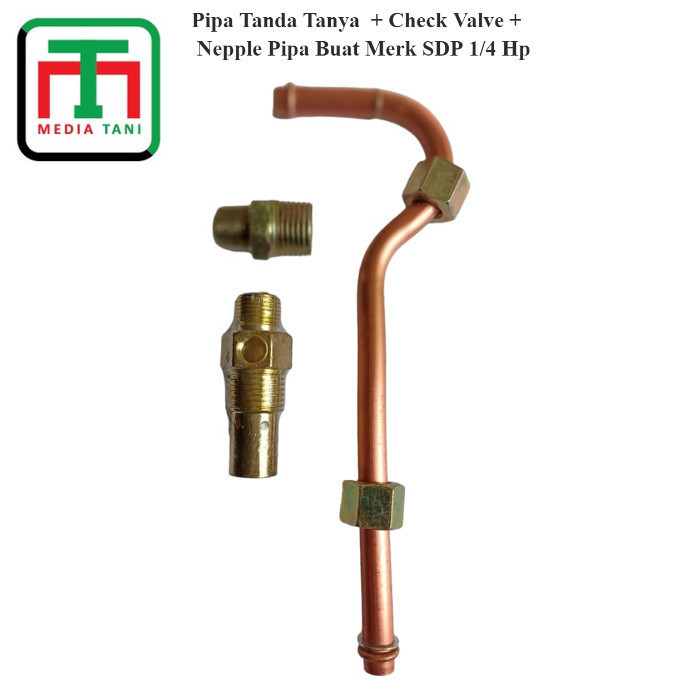 Paket Check Valve + Pipa Kompresor SDP 1/4 Hp + Nepple Pipa