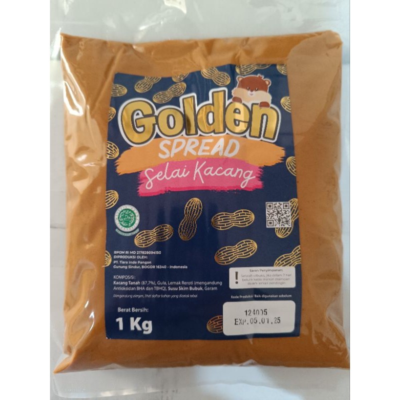 

Selai Kacang Golden Spread 1kg Rasa Baru Halal