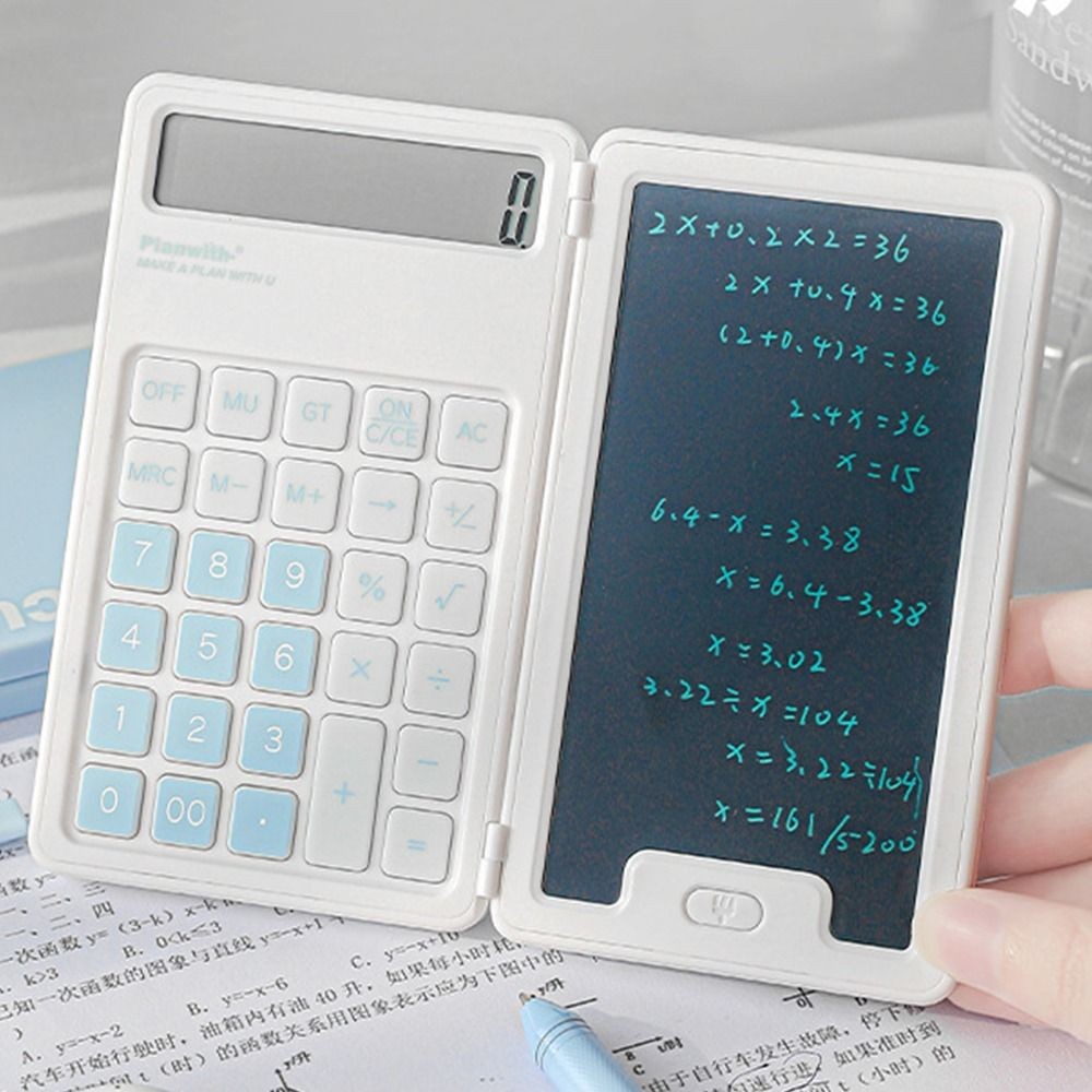 

Cute Foldable Calculator Portable LCD Display Mini Finance Calculator Practical LCD Notepad Student Calculator School Stationery