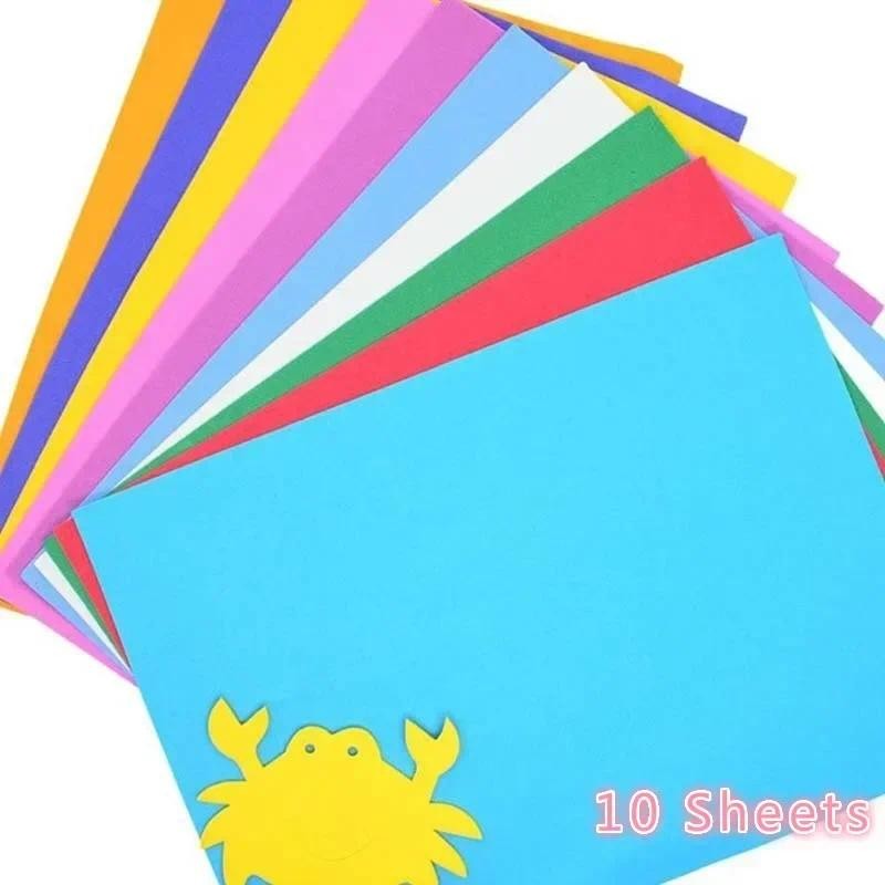 

10pcs/pack DIY Handmade Color Paper Thick Multicolor Sponge EVA Childrens Handmade Foam Paper