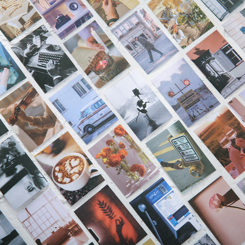 

50 pcs Vintage Paper Sticker Book Diy Diary Planner Decoration Scenery INS Sticker Album Phone Scrapbooking Kawaii Stationery