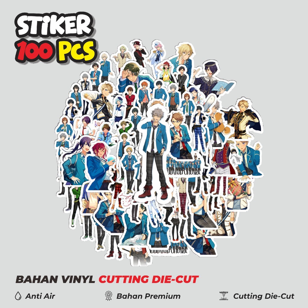 

Terbaru! 50 pcs Stiker Video Game Series Ensemble Stars Character Mix Dekorasi Lucu Kreatif untuk Notebook, Skateboard, HP