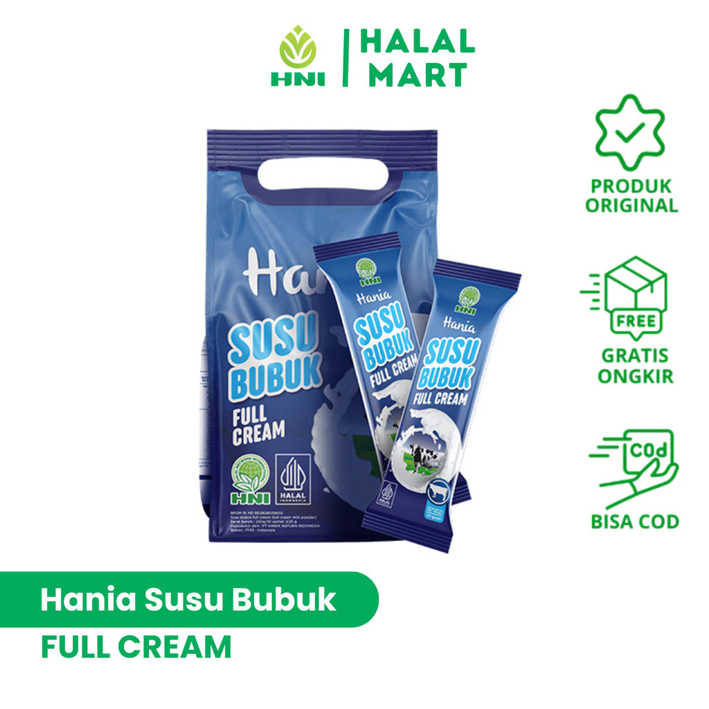 

Hania Susu Bubuk Full Cream - HNI HPAI BPOM