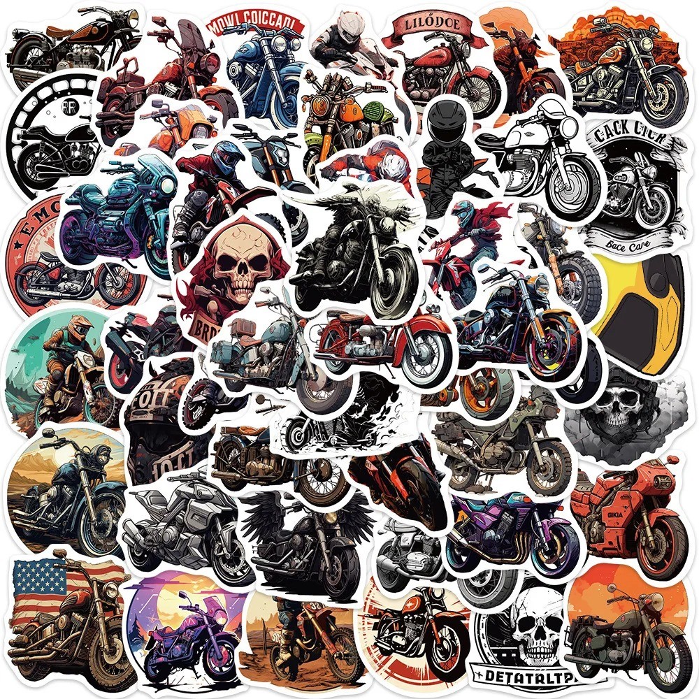 

50PCS New Motorcycle Sticker Pack Cartoon Creative Animation IPad Computer Desk Chair Car Decoration Waterproof