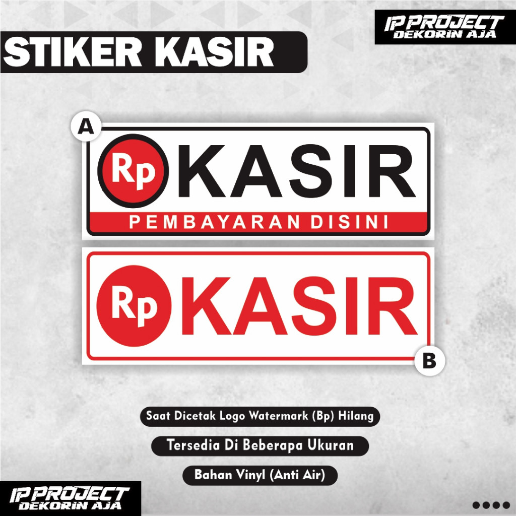 

Stiker Kasir / Stiker Pembayaran Kasir / Stiker Tempat Pembayaran