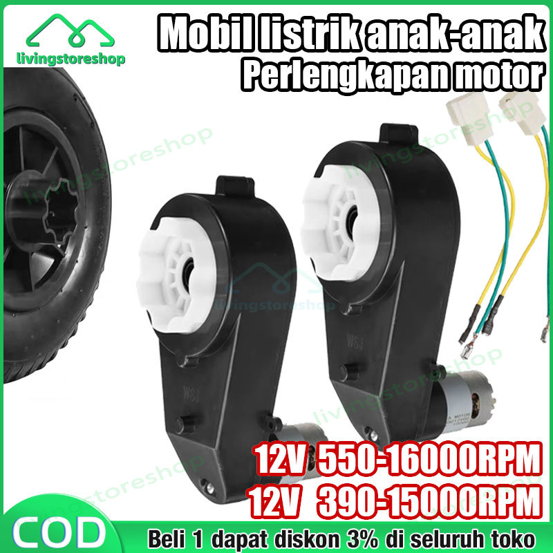 Gearbox Dinamo Mobil Aki 12 Volt 12000/15000/18000rpm / Gearbox Setir Mobil Aki / Gear Box Motor 550